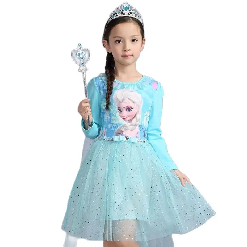 Платье детское Disney холодное сердце Эльза Белоснежка Тюлевая принцесса день