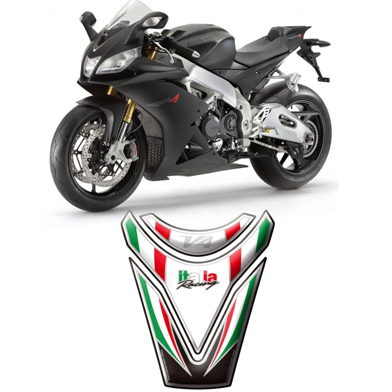 

Motorcycle 3D Fuel Tank Pad Protective Stickers Decals For Aprilia RSV4 R Tuono V4 2009-2011