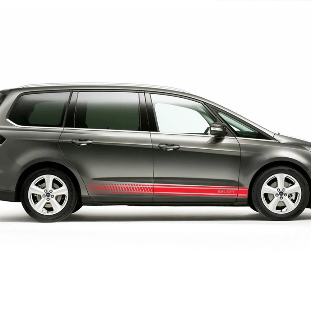 2 шт. автомобильные длинные боковые полосы наклейки для Ford Galaxy Автомобильная виниловая пленка Стайлинг украшения наклейки автомобильные принадлежности для тюнинга