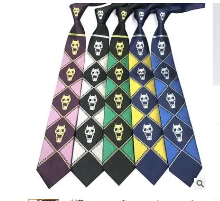 

Шейный галстук с мотивом аниме «невероятные приключения Джоджо», шейный платок с черепом Кира йошикаге для костюмов на Хэллоуин, аксессуар...