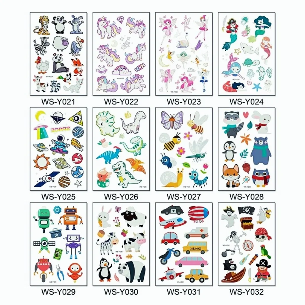 

Light up tattoo stickers for children, temporary fake tattoos, glitter paste on children's face, arms and legs, body art mermaid