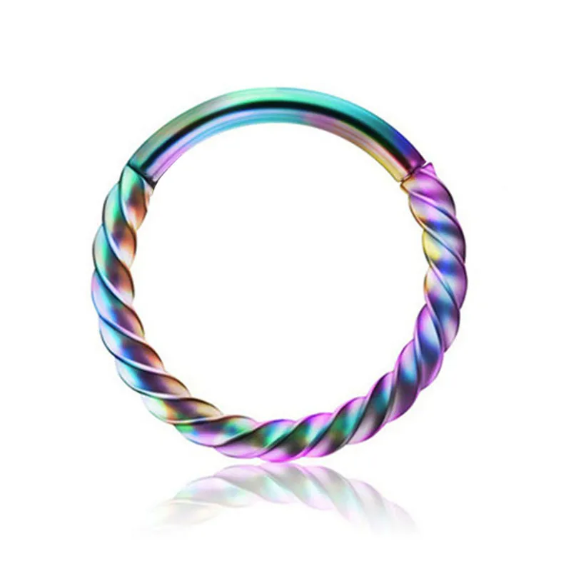 

Hinged Septum Clicker Segment Nose Ring Lip Ear Helix Body Piercing Jewelry Ear Cartilage Surgical Steel Ring Hoop Unisex