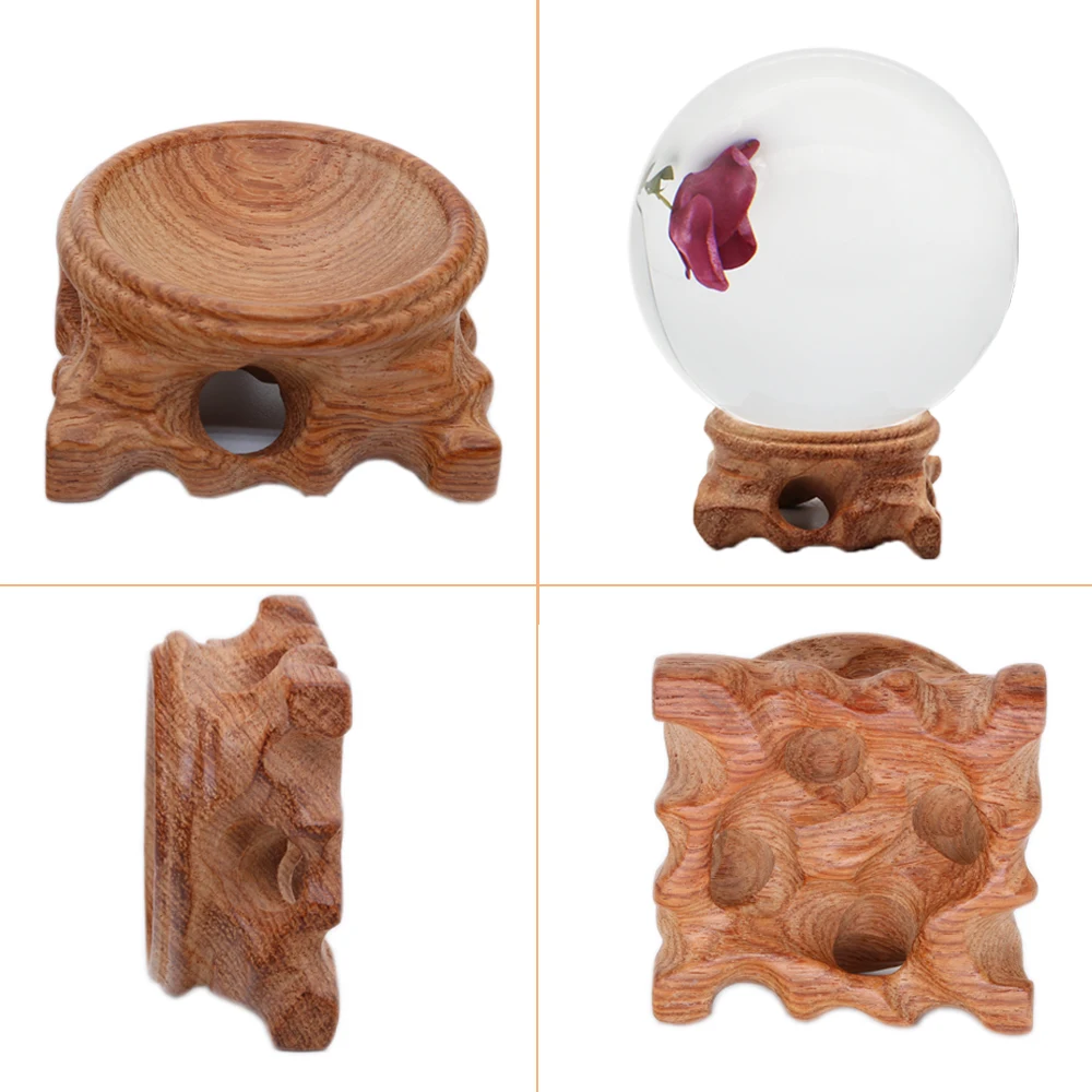 Деревянная витрина для хрустального стеклянного шара объектива с большим