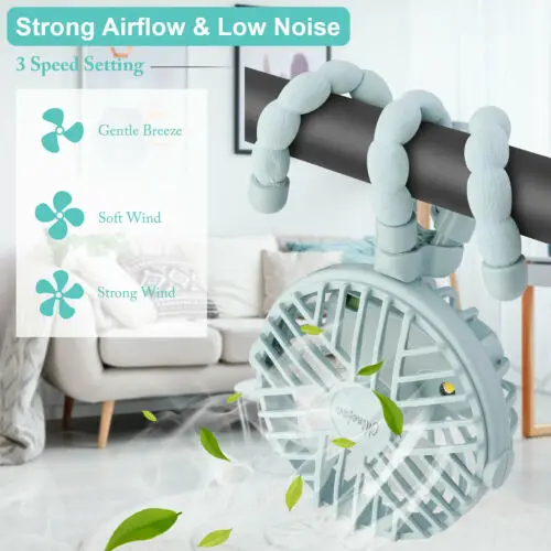 

USB Portable Tripod Cooling 3 Speeds Handheld Personal Little Mini Fan Clip On Desk Baby Stroller For Office Home