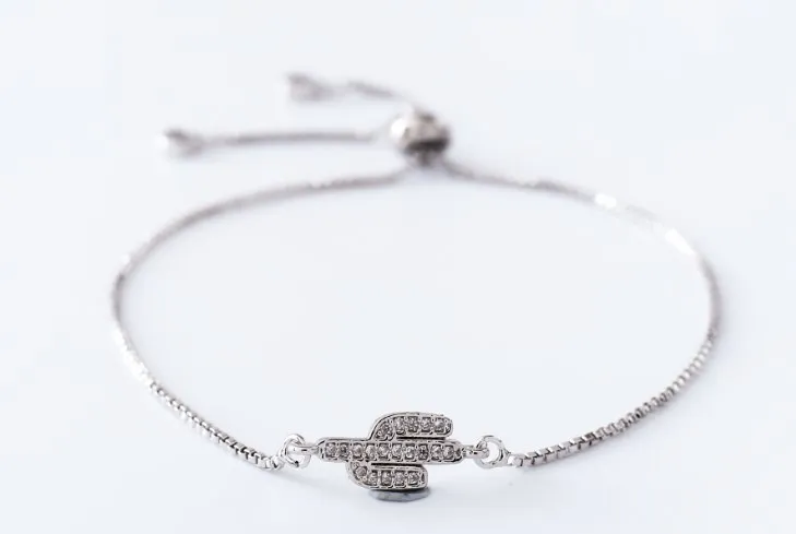 Золотая Серебряная цепочка микро проложить cz Циркон кубический цирконий браслет