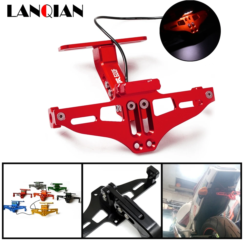 Алюминиевый держатель кронштейна номерного знака для мотоцикла Honda CBR600RR CBR 600RR 600