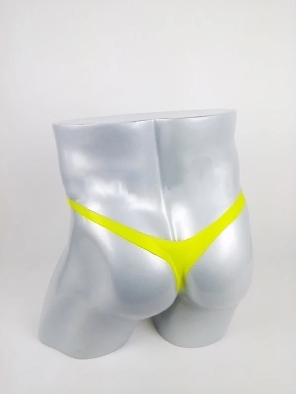 Трусы-стринги мужские желтые латексные толщиной 100% мм 0 4 | Тематическая одежда и