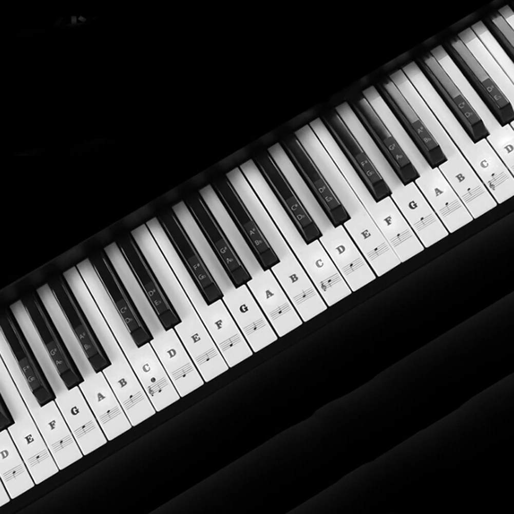 

Keyboard Piano Key Note Stickers Removable Electronic Musical Enjoyable Instrument Supplies for 37 49 54 61 88 Keys