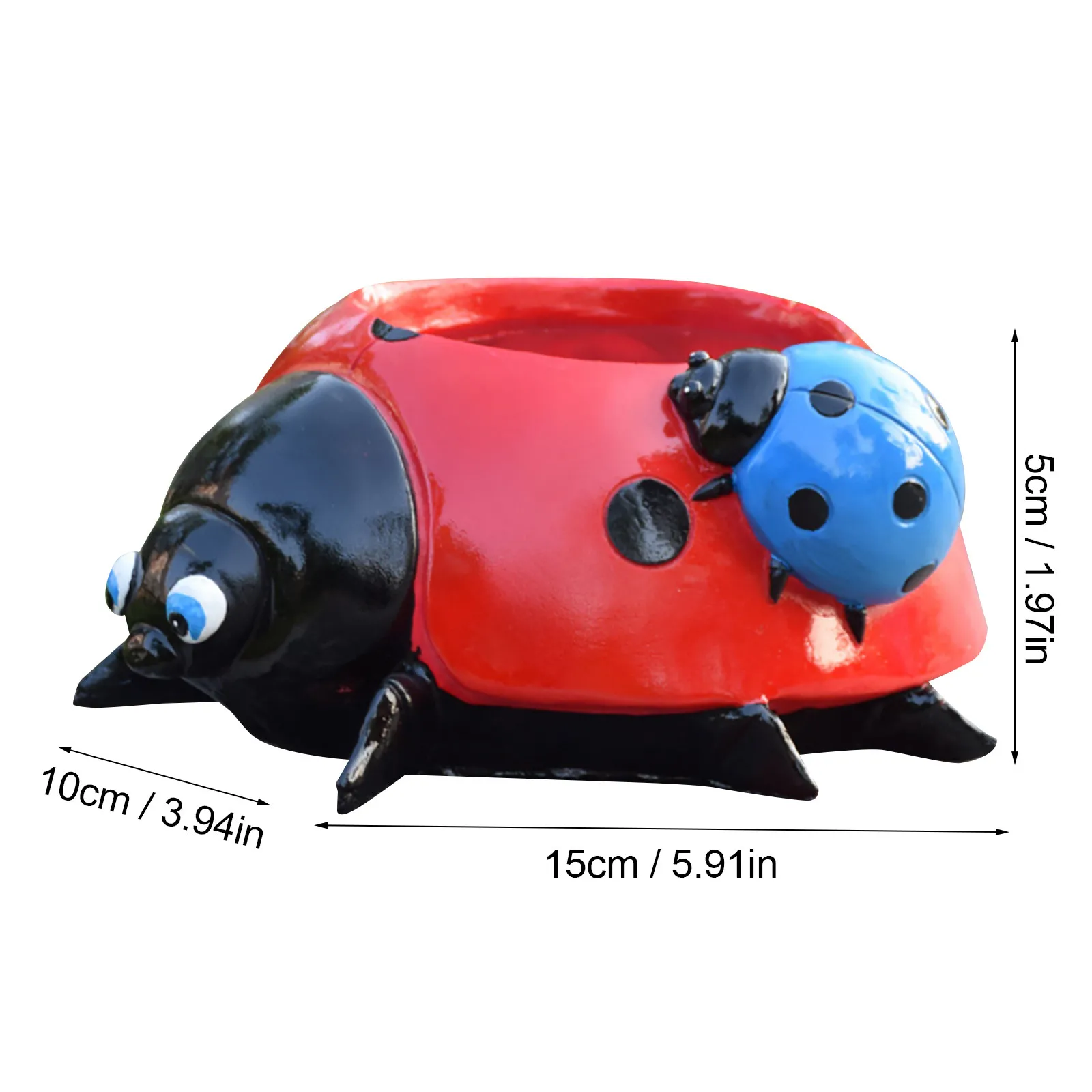 

Courtyard corridor decorations Garden Sketches Simulation Animal Ladybugs Flower Pot Garden Decoration Outdoor ornaments Art