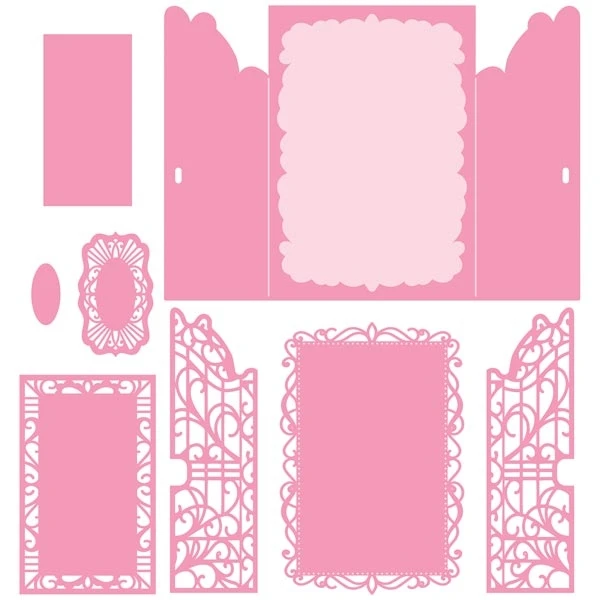 Металлические Вырубные штампы вырезанные ворота формы карты скрапбукинга