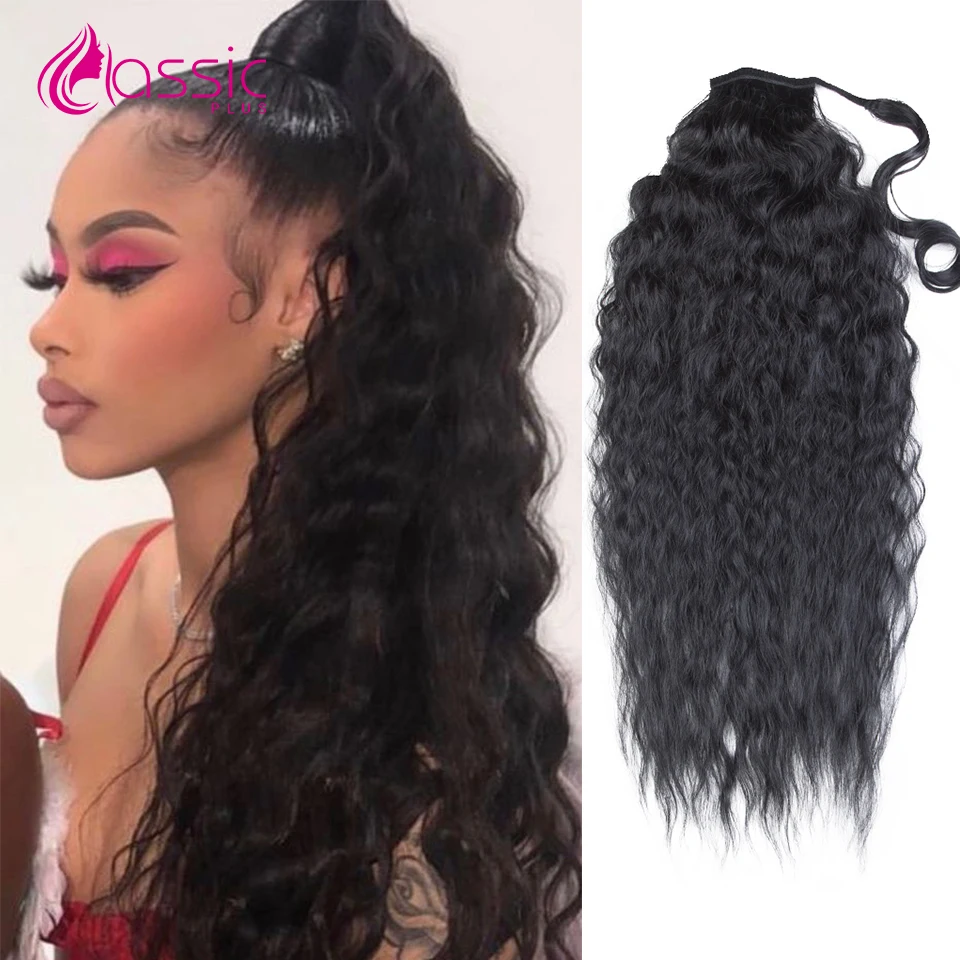 30 Inch Long 613 Blonde Weave Curly Ponytail Hair Extensions Wrap Around Ponytail Clip In Hair Extensions Colored Hair Bundles