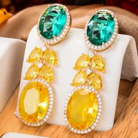 kellybola jewelry gorgeous zircon crystal long pendant earrings ladies exquisite high quality daily anniversary accessories 2021