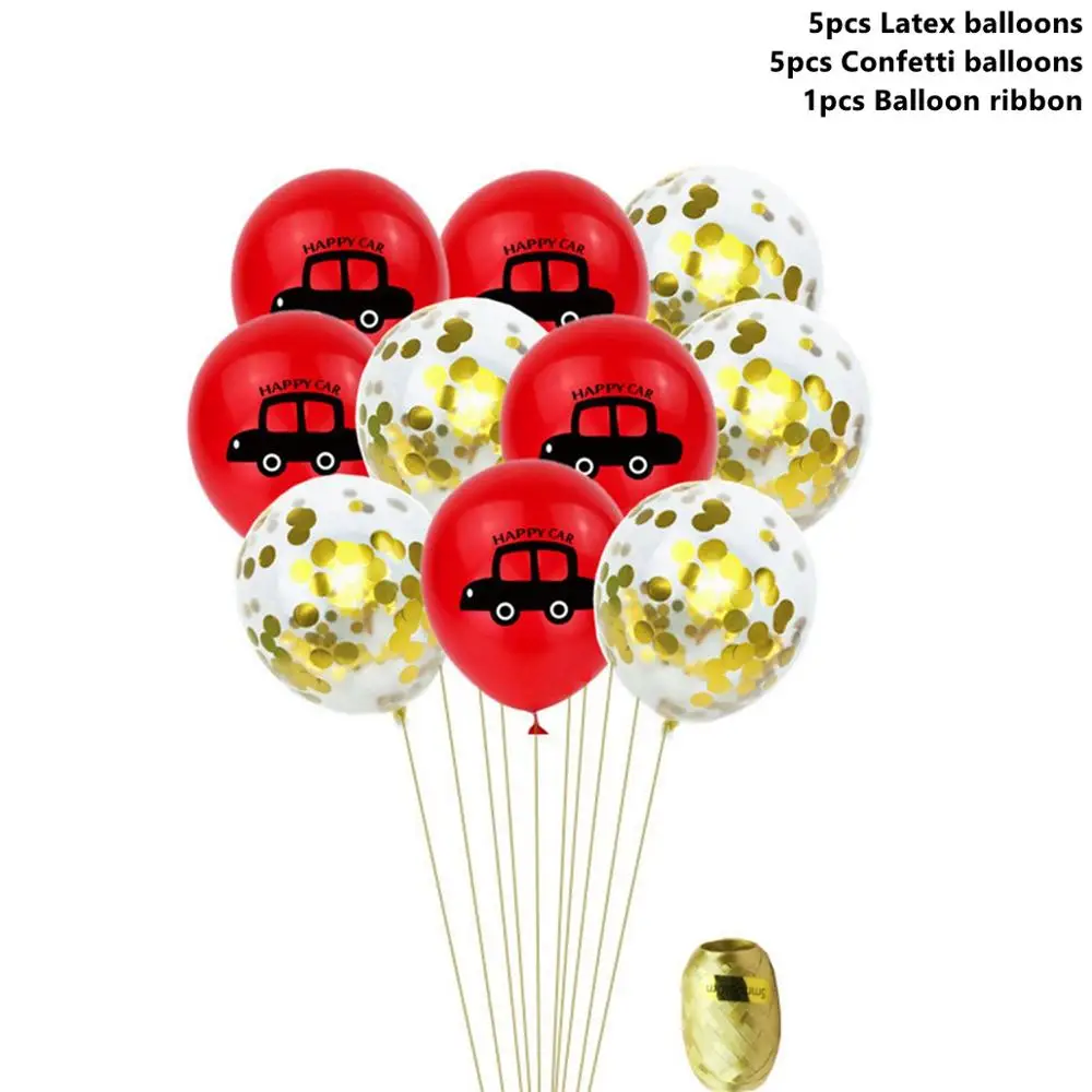 Car Balloons 4 Taoup 10 шт. автомобильные воздушные шары для грузовиков латексные строительные машины тематические вечерние украшения для вечеринки на день рождения для мальчиков - Цвет: Car Balloons 4
