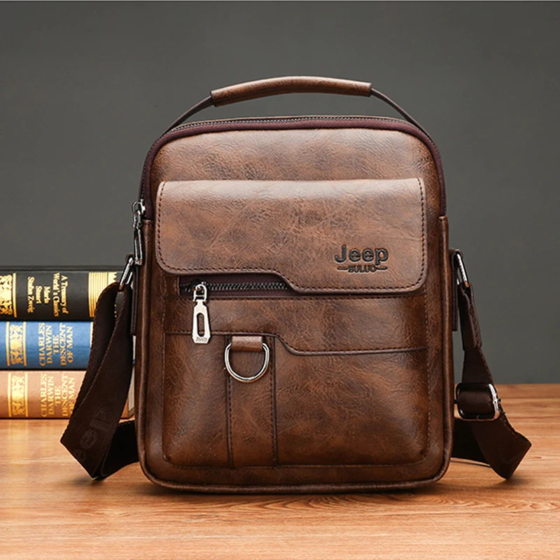 2020 New Brand PU Leather men's Crossbody bag Vintage man Messenger Bags Small Shoulder bag for male Casual handbag