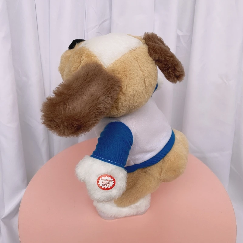 

Electric Butt Shaking Dog Toy Cotton Stuffed Cute Singing Animal Toy Electronic Q6PD