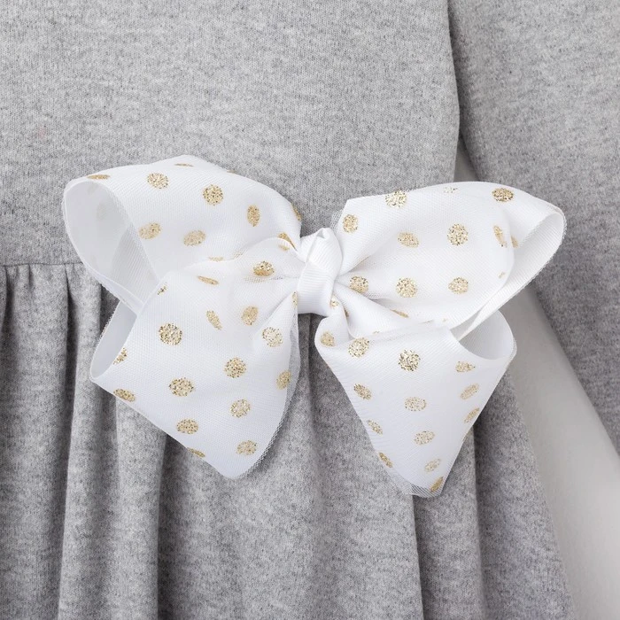 Dress children's KAFTAN &quotBow" height 98-104 cm (30) gray 4753631 | Детская одежда и обувь