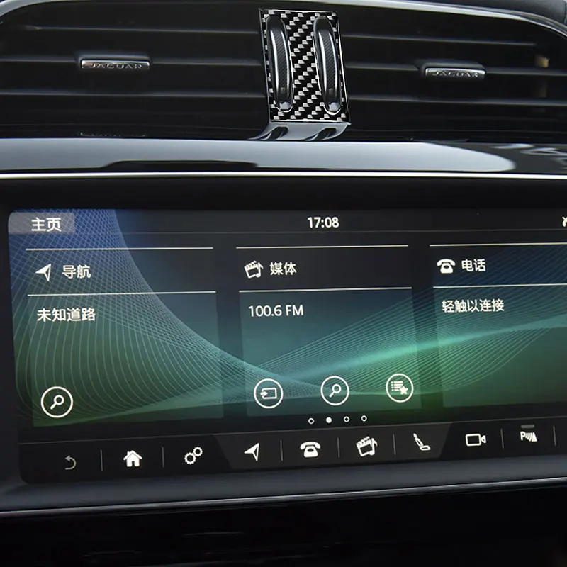 

Carbon Fiber Car Accessories Interior Center Control Air Outlet Protective sticker Used for Jaguar F-PACE X761 All years