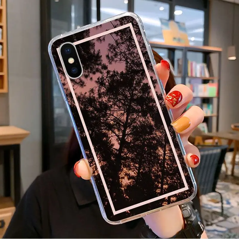 

Beautiful scenery flower Transparent Soft Shell Phone Cover for iPhone 11 pro XS MAX 8 7 6 6S Plus X 5 5S se 2020 XR cover