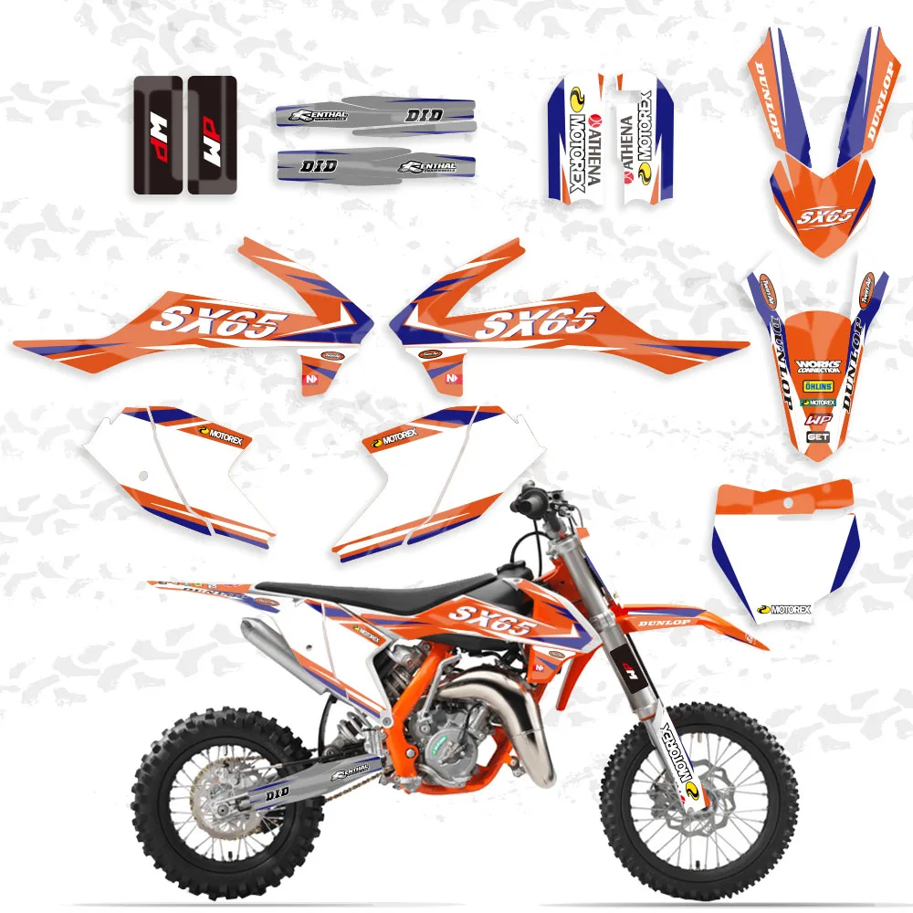 Motorcycle For KTM SX 65 SX65 65SX 2016 Team Full Sticker Decal Customized Graphics Background Decoration Personality Gift