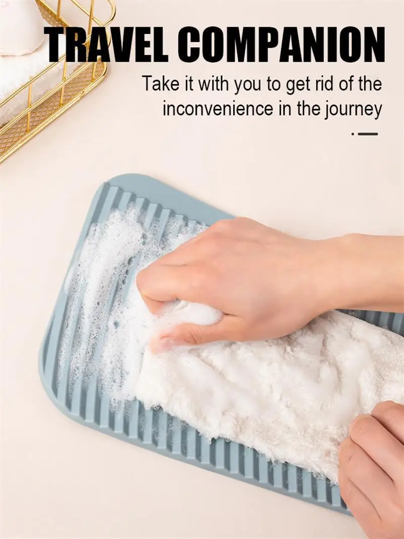 

Scrub Board Soft Adhesive Washroom Non-slip Washboard Household Remove Stains Washboard Supplies Socks Clothes