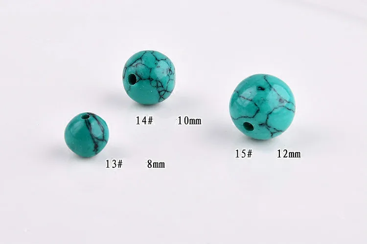 Синтетический Белый Бирюзовый полуотделанный мраморный дисперсионный бисер DIY