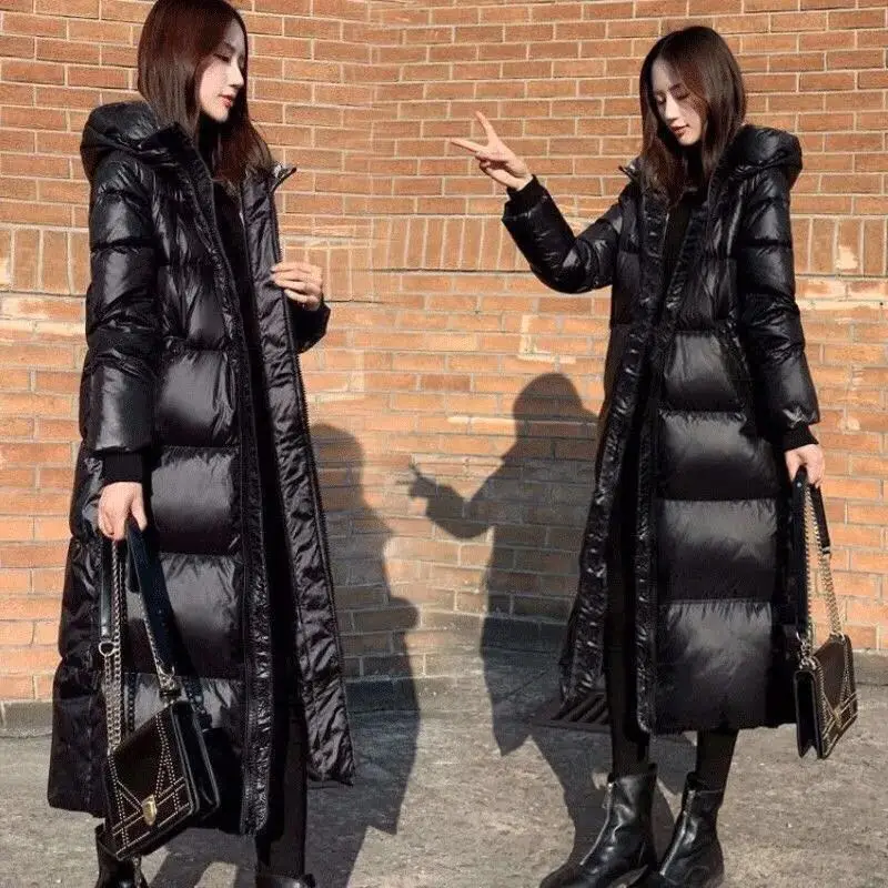 2021 New Korean Women's Long Slim And Coats Thick Warm Winter Jackets Versatile Cotton Padded Fashion Ukraine Woman Parka Sherpa