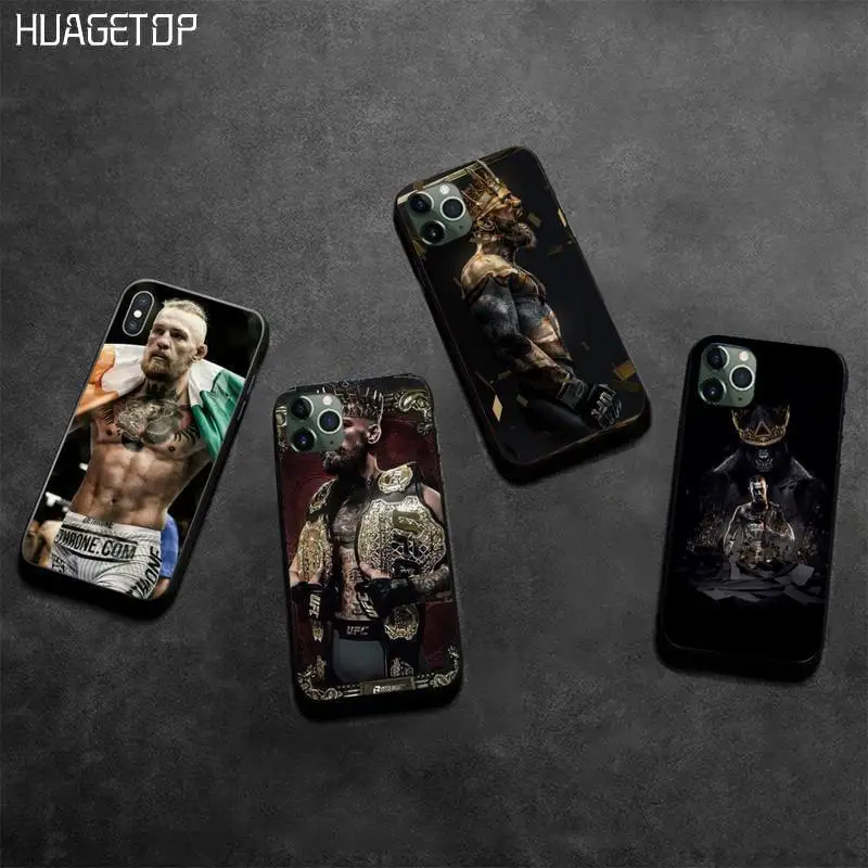 Чехол для телефона HUAGETOP Conor Mcgregor The King Black iphone 12 pro max 11 XS MAX 8 7 6 6S Plus X 5S SE 2020 XR|Бамперы| |