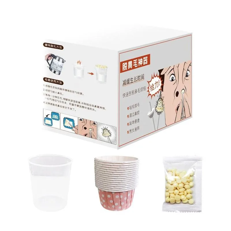 

Painless Nose Wax Kit For Men and Women Nail Waxing Removal Kit Cleaning Wax Nail Wax 4times/8times Wax Nose Hair Kit U8D7