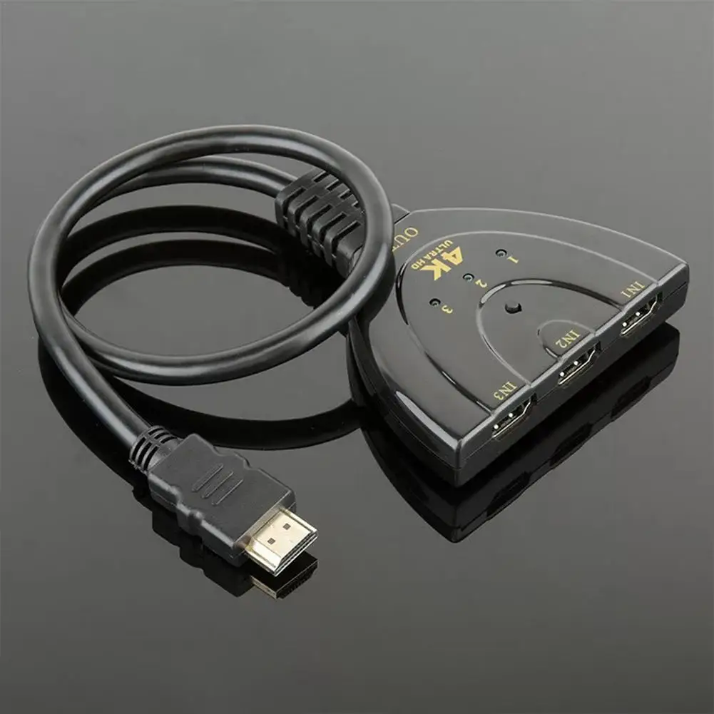 4K * 2K 3D Mini 3 порта HDMI-совместимый коммутатор 1 4 разветвитель 1080P в выход