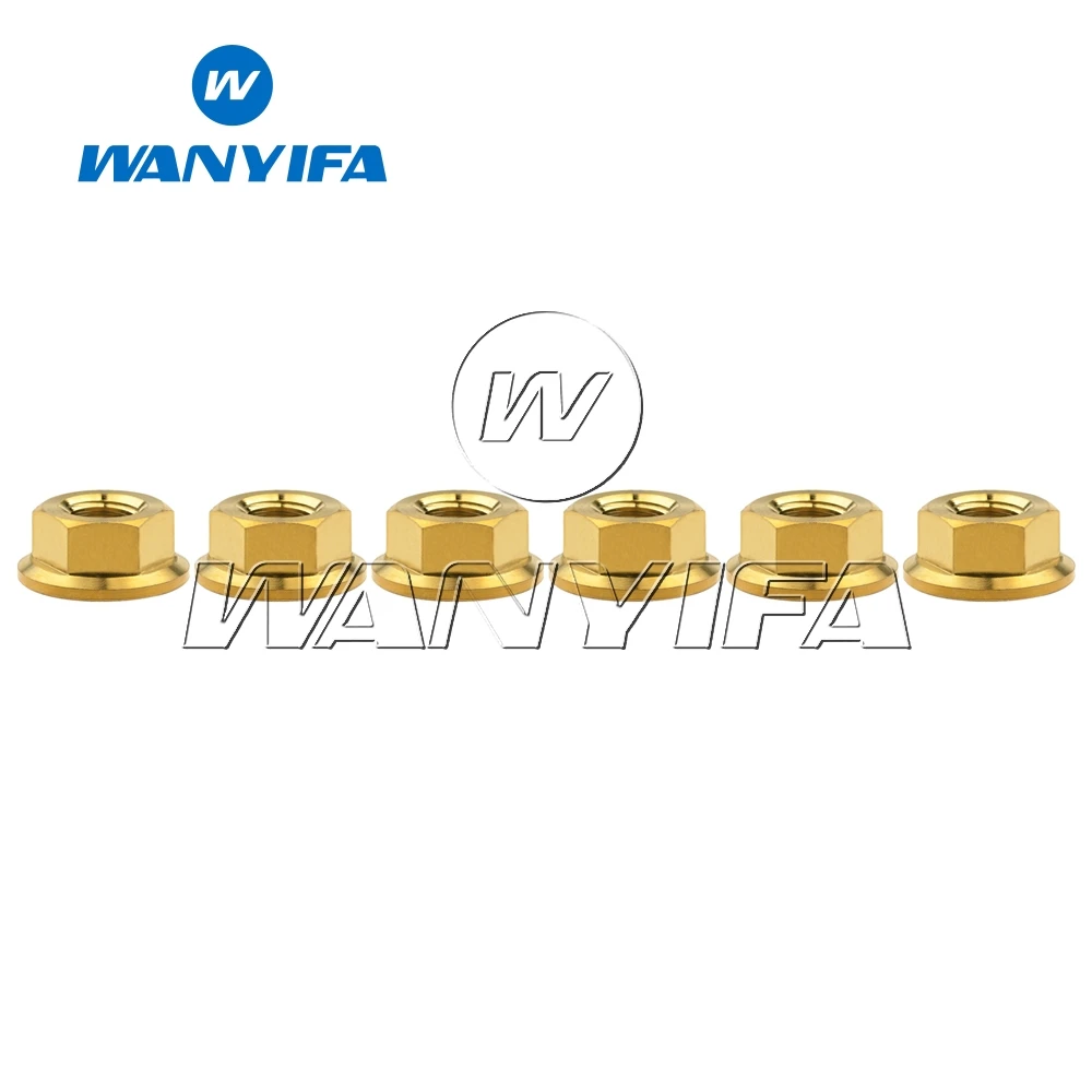 Титановая гайка m8x1 25 мм фланцевые гайки для мотоцикла автомобиля 6 шт. |