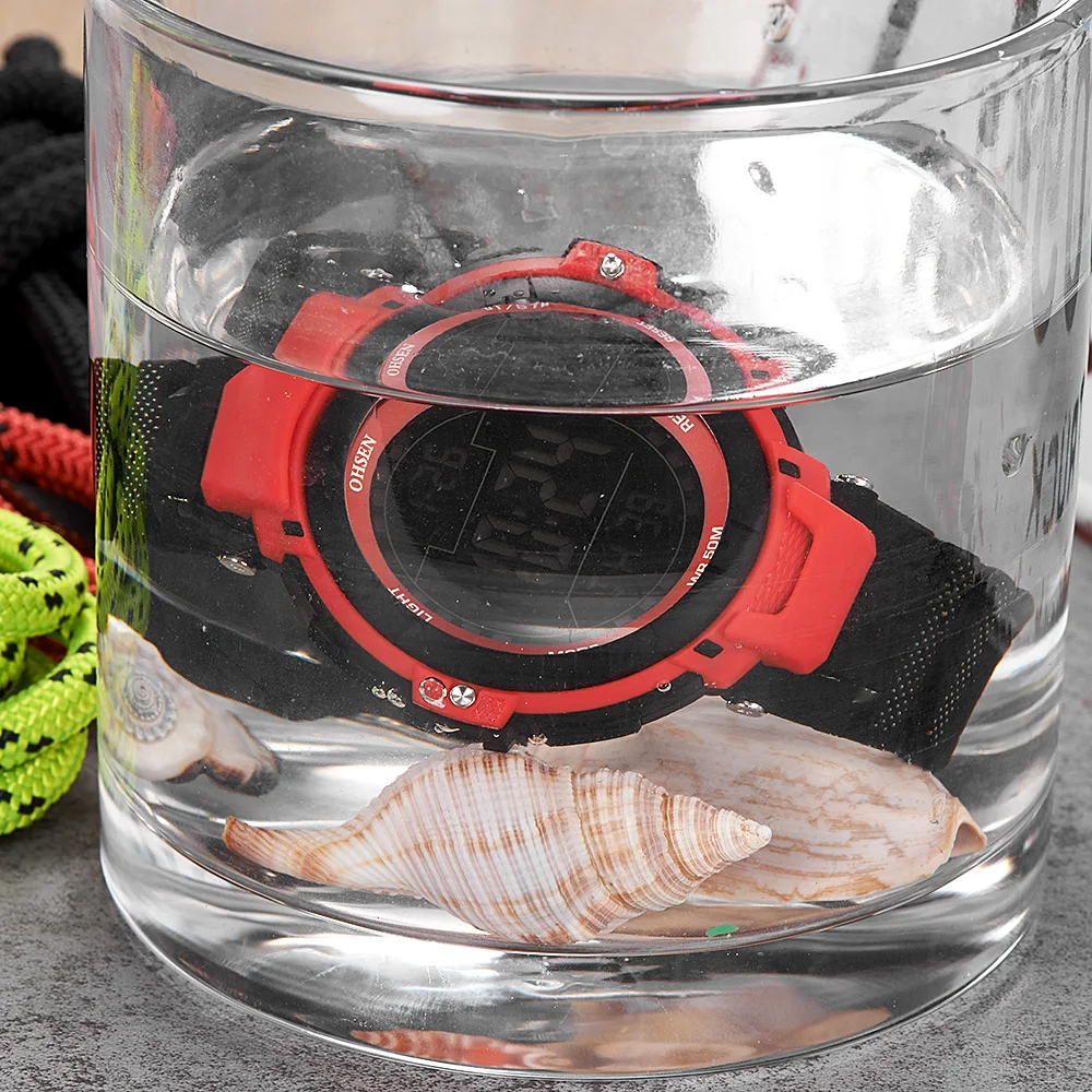 

NEW Top Brand Fashion OHSEN Electronic Digital Watch Men Male Wristwatches Stopwatch Rubber Band Waterproof Sport Watch Relogios