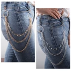 Многослойная U-образная цепочка на талию для мужчин и женщин, уличная одежда в стиле хип-хоп, плотная цепь для брюк, аксессуары для одежды, ювелирные изделия