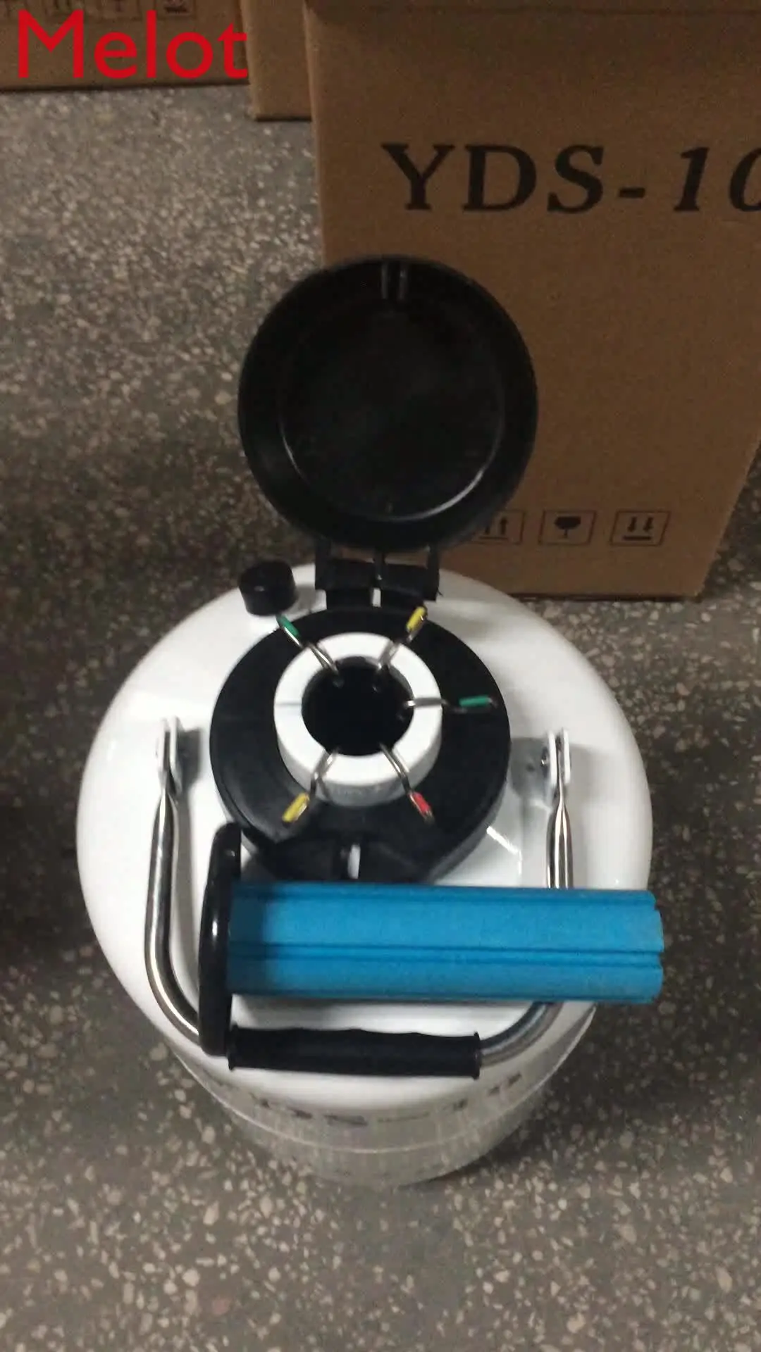 

hot sale popular liquid nitrogen tank for dragon breath ice cream balls 10 liters