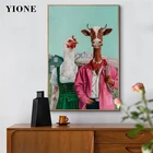 Веселая ферма Животные картина на стену, полотно, Картины с цветным абстрактным овечка лошадь крупного рогатого скота курица плакаты со Свинкой печатает фотографии для комнаты