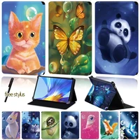 universal tablet case for huawei honor v6matepad 10 4matepad 10 8matepad pro 10 8matepad t8 animal pattern seriesstylus