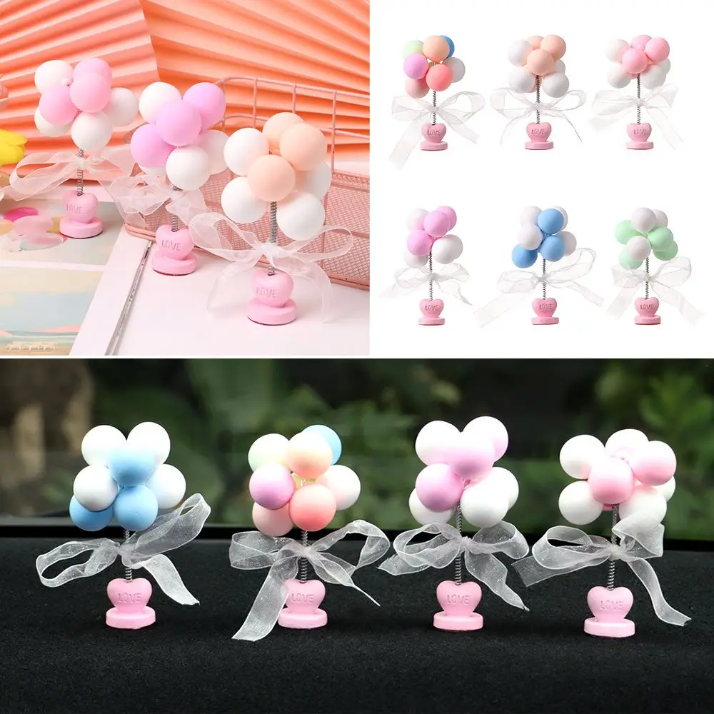 

Car Interior Dashboard Ornament Confession Balloon Car Decoration Macaron Balloon Shaking Head Car Ornaments