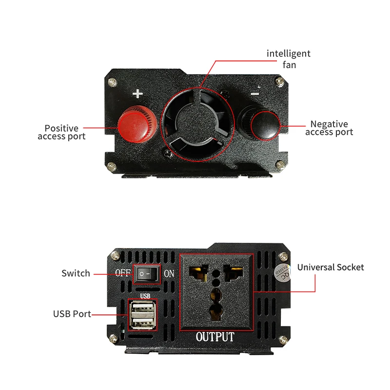 

Pure Sine Wave Inverter DC 12V/24V To AC 110V/220V 6000W Peaks Voltage Transformer Power Converter Car Inverter With LCD Display