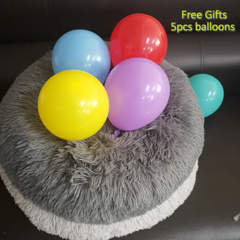 

Round Dog Bed House Soft Long Plush Pet Dog House Bed For Dogs Basket Pet Products Cushion Cat Pet Bed Mat House Animals Sofa