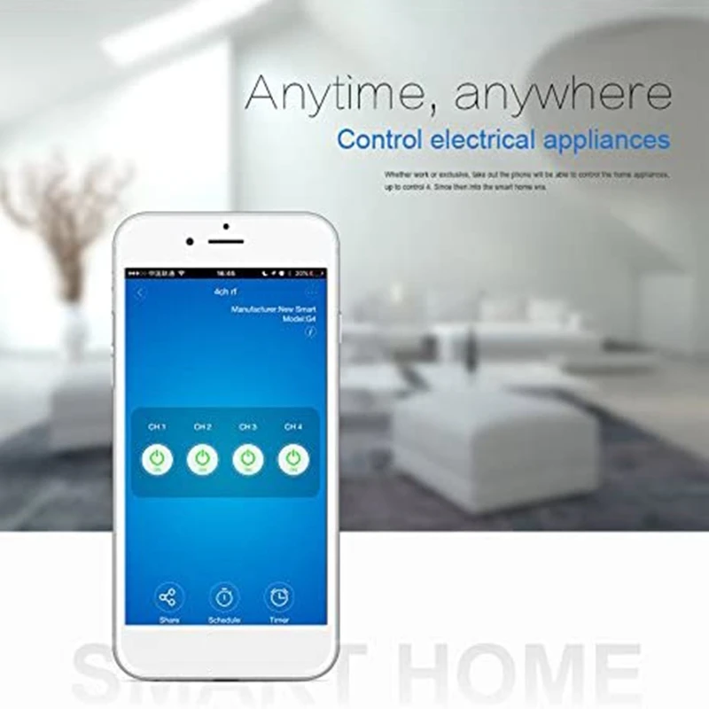 Smart Remote Control 4 Channel WiFi Momentary Inching Relay Self-Lock Switch Module DIY Garage Door Controller | Электроника