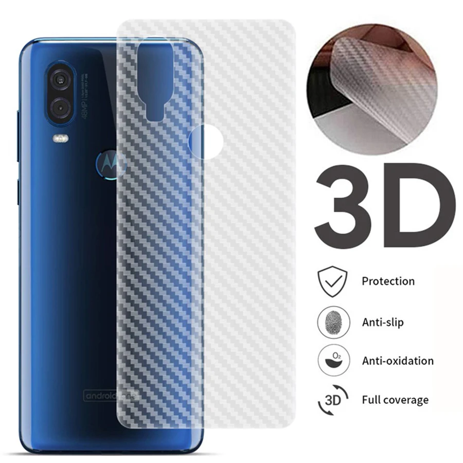10 шт./лот 3D задняя матовая защитная пленка из углеродного волокна для Motorola Moto One