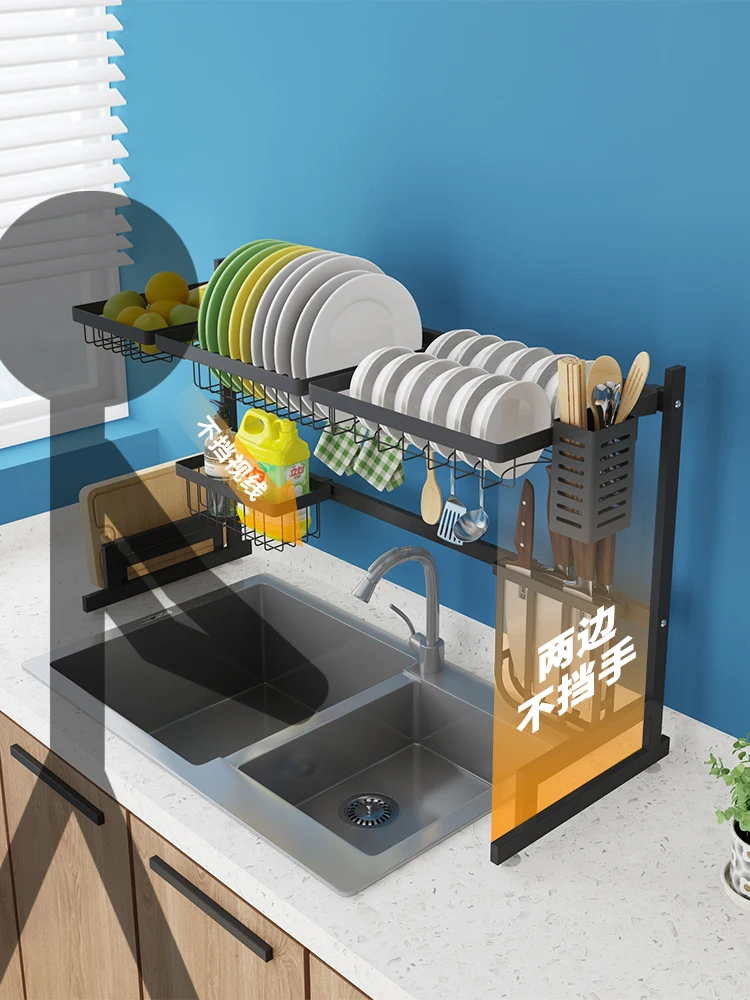 Стабильная кухонная стойка из нержавеющей стали для раковины полка слива посуды