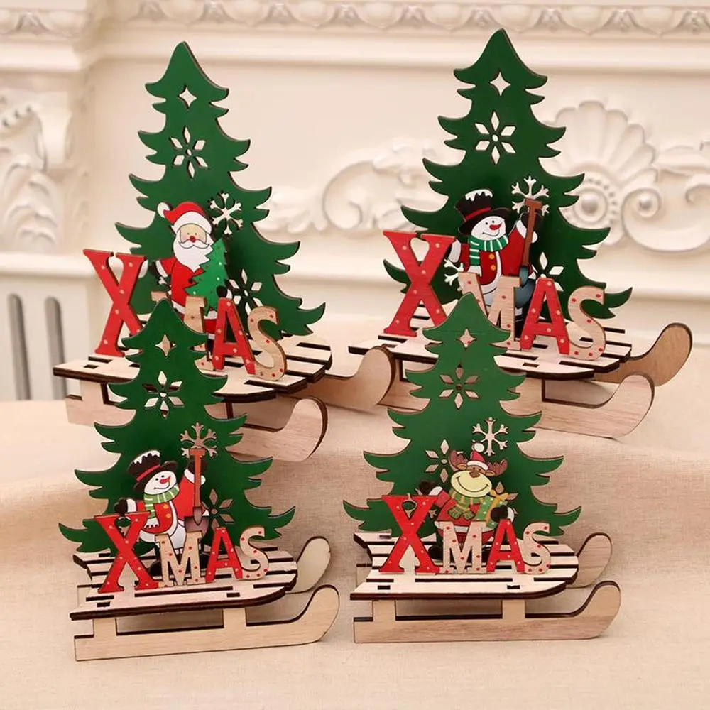 

Christmas Ornament Wooden DIY Elk Ornaments Innovative Cartoon Christmas Tree Decoration