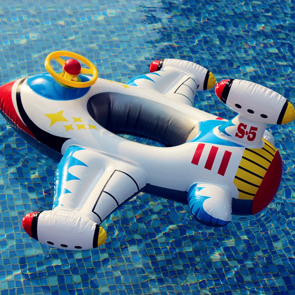 

Children Inflatable Swimming Ring Airplane Swimming Ring Thickened Yacht Ring Enhanced White Circle