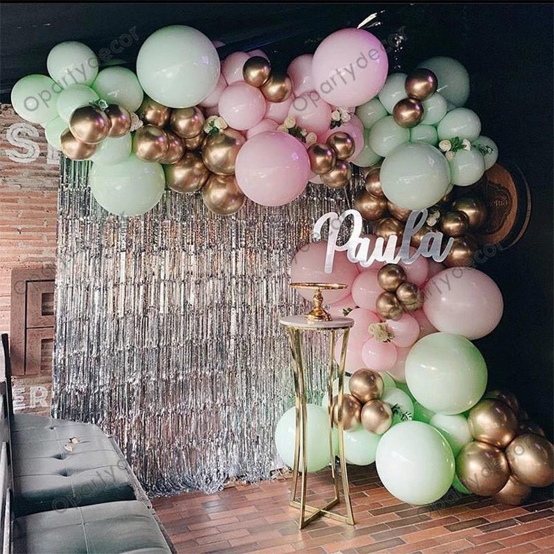 

142Pcs Party Balloon Garland Arch Macaron Blue Metallic Gold Silver Latex Ballon Kit Baby Shower Wedding Birthday Decor Adult