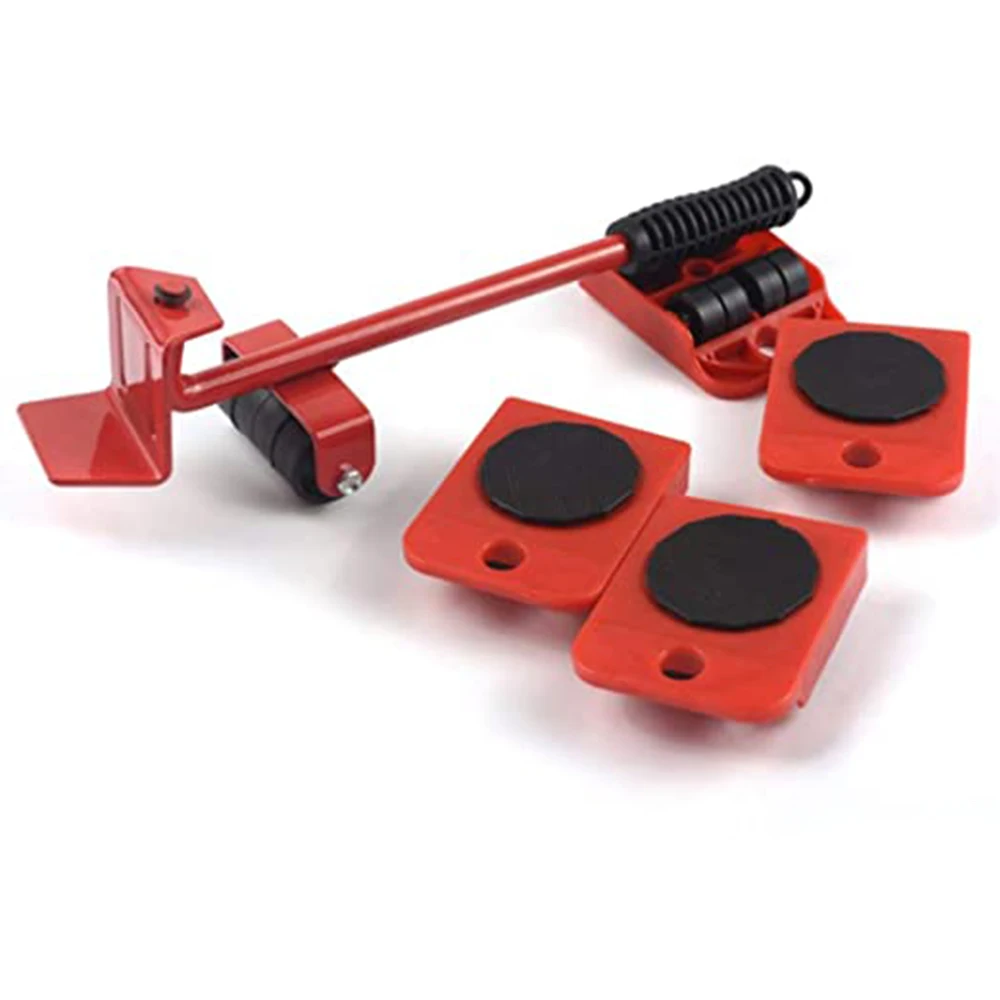 5pcs Professional Furniture Transport Lifter Mobile Tool Set Motor Wheel Bar Roller Heavy Device Moving Material Hand Tools D30 | Мебель