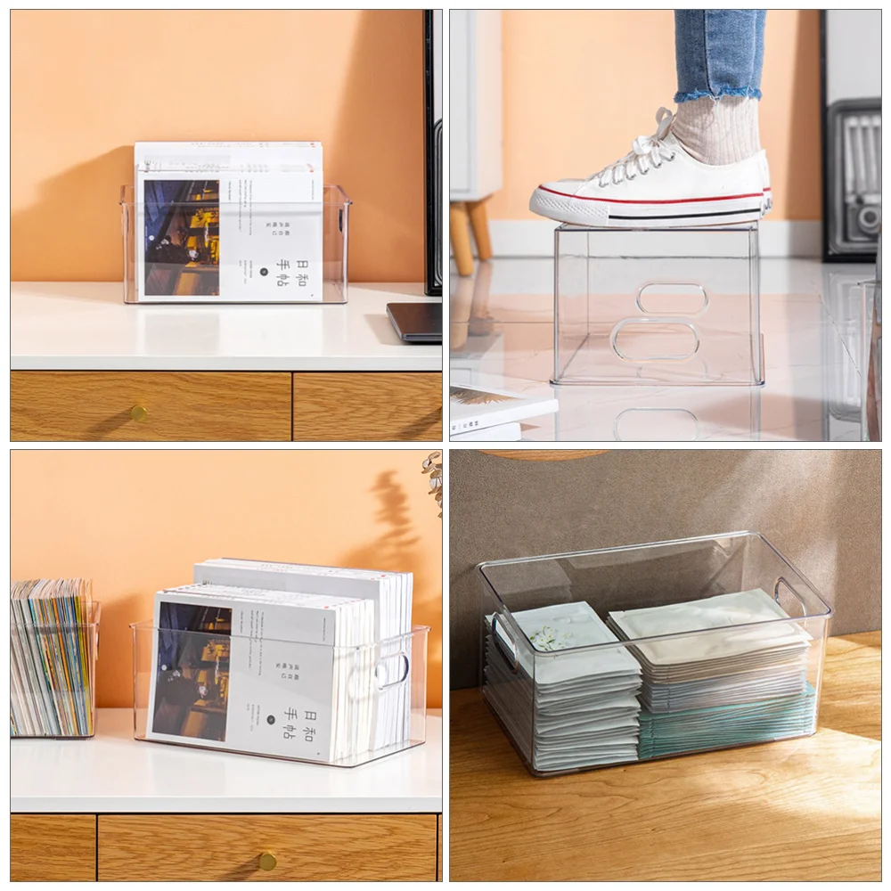 

1pc Multifunctional Desktop Clear Storage Container Cosmetic Box (Transparent)