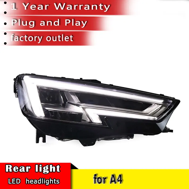

Car Styling for A4 all led original Headlights 2017- 2019 oem version led headlamp LED DRL Lens Double Beam Car Accessories