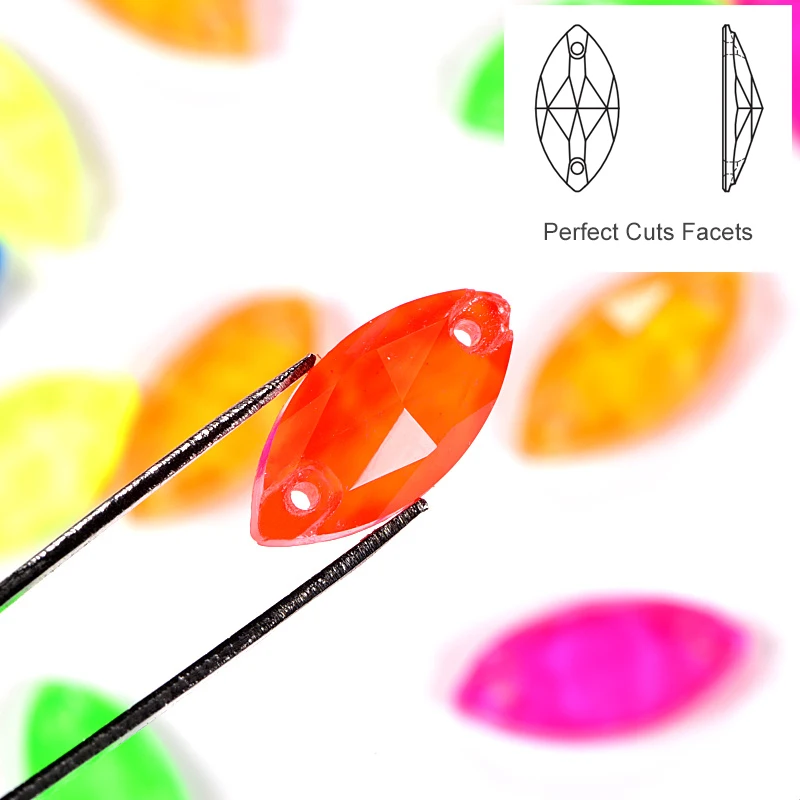 Неоновое стекло для пришивания с лошадью из стразов 5 размеров хрустальные