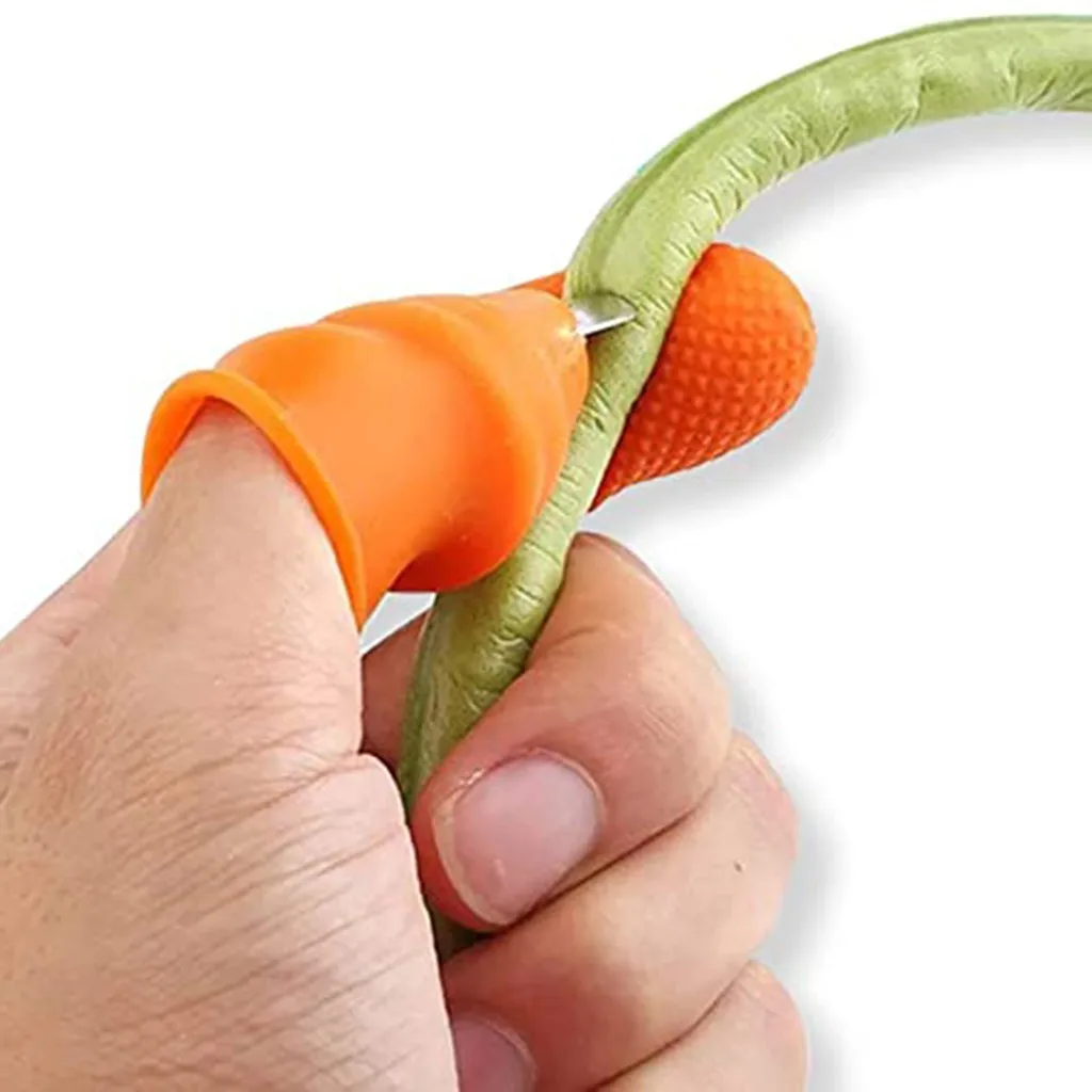 

Silicone Thumb Knife Finger Protector Vegetable Harvesting Knife Plant Blade Scissors Cutting Rings Garden Gloves