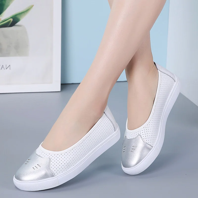 

Женские ботфорты из натуральной кожи; Обувь на плоской подошве; Модные дышащие ботинки с перфорацией в светильник мягкая удобная обувь Выши...